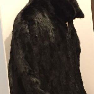 Luxury Vintage Mink & Leather Reversible Unisex Jacket